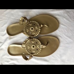 Gold jack roger jellies- girls size 3 (women 5.5)